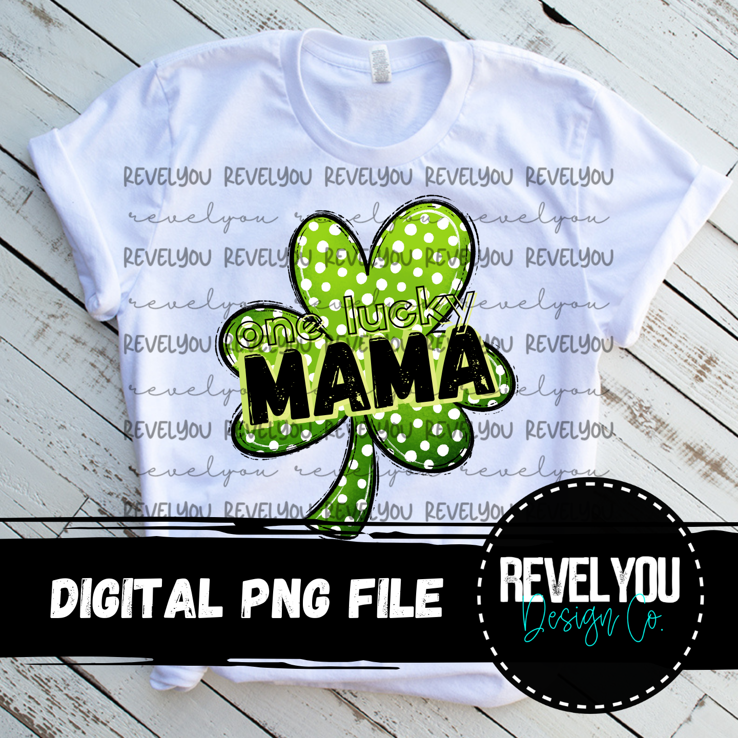 One Lucky Mama Green - PNG