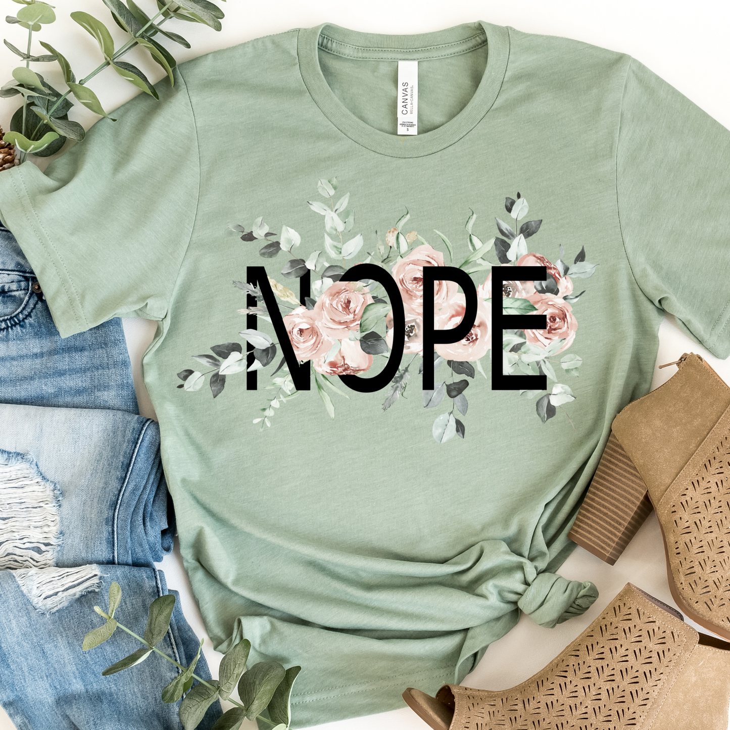 Floral NOPE - PNG