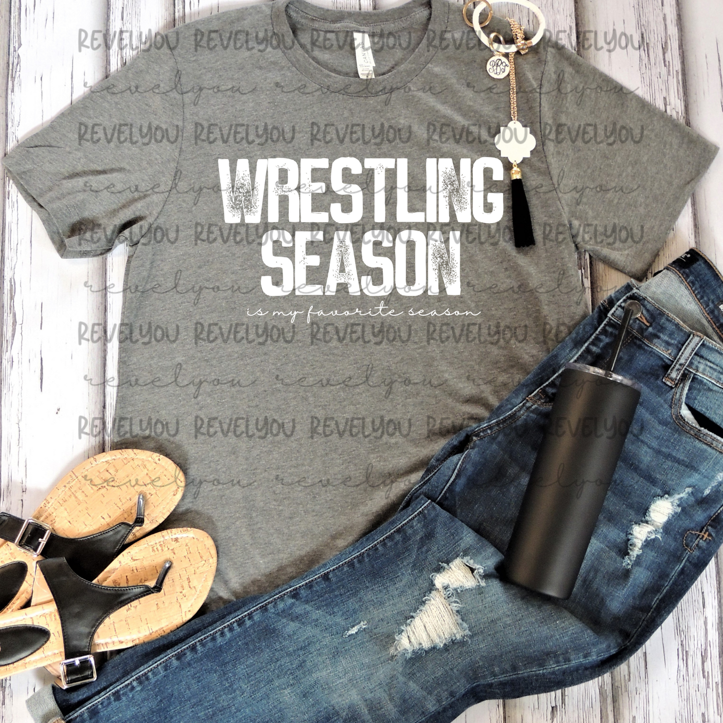 Wrestling Season Is My Favorite Season (white) - PNG