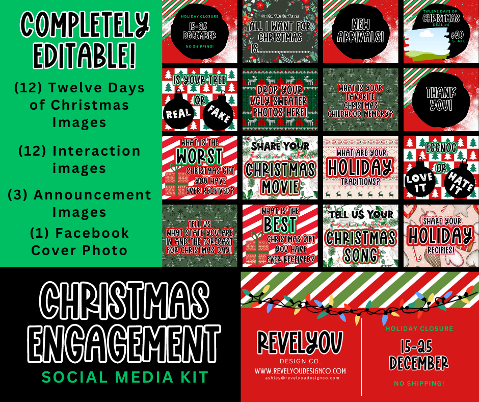 Christmas Social Media Kit - Canva Template
