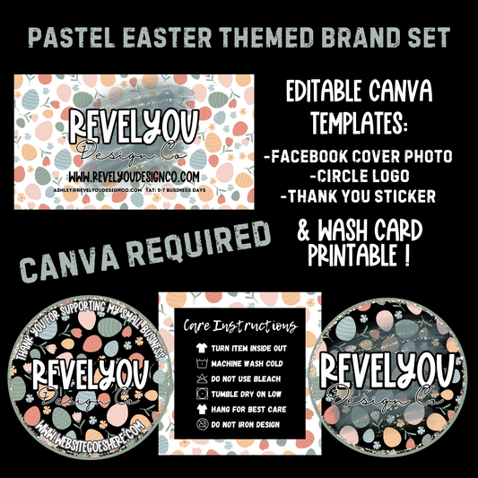Pastel Easter Brand Set - Canva Template