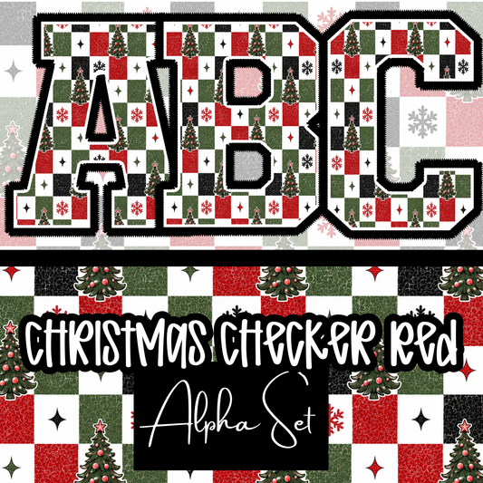 Christmas Checker Red Alpha Set