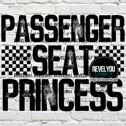 Passenger Seat Princess Black - PNG