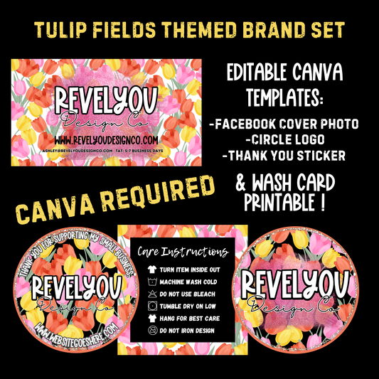 Tulip Fields Brand Set - Canva Template