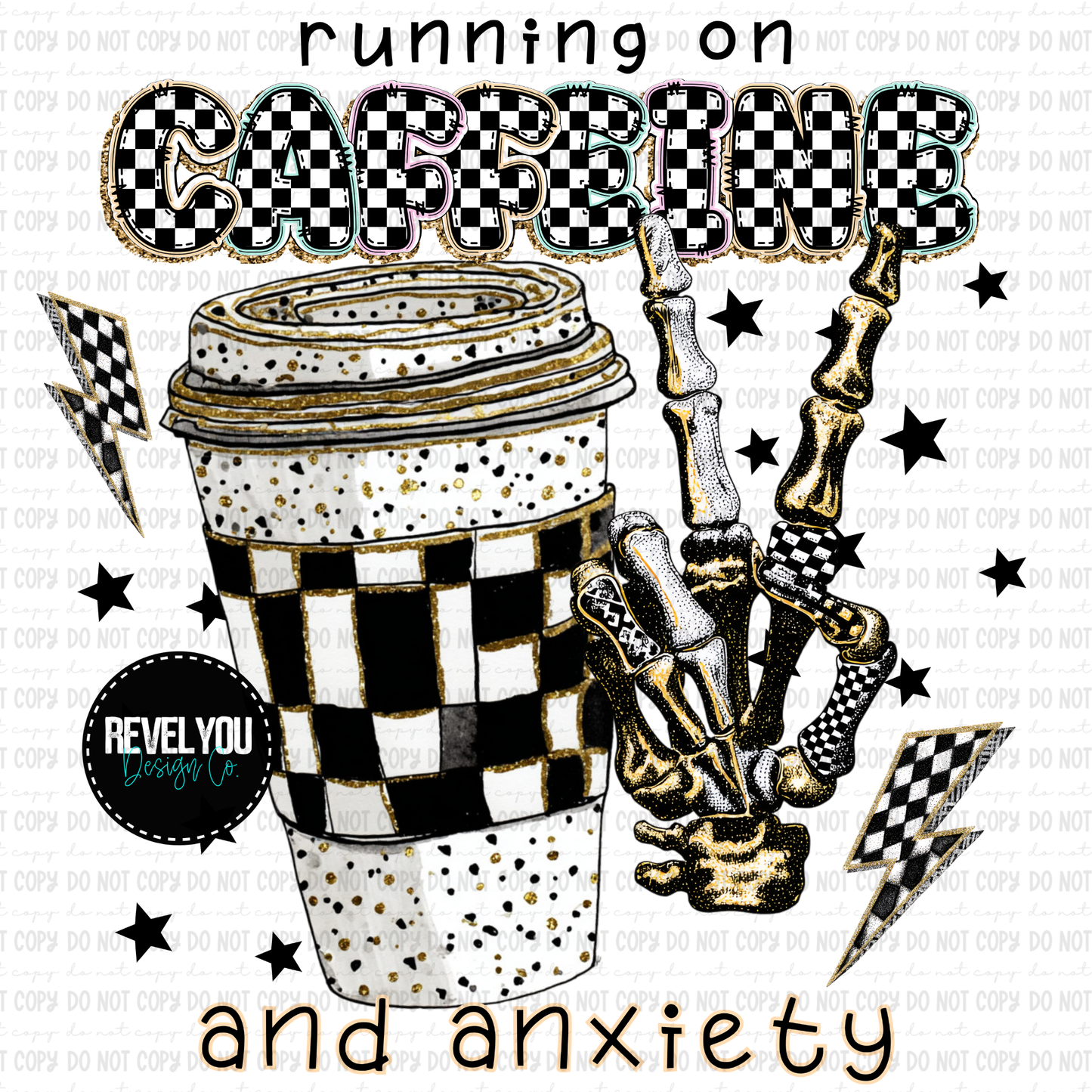 Running On Caffeine & Anxiety - PNG