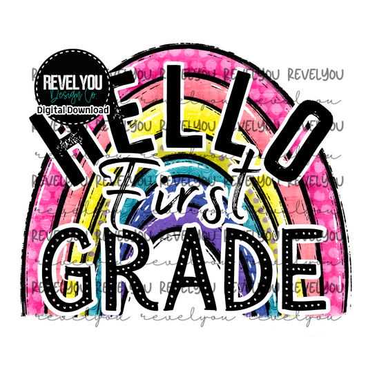 Hello First Grade - PNG
