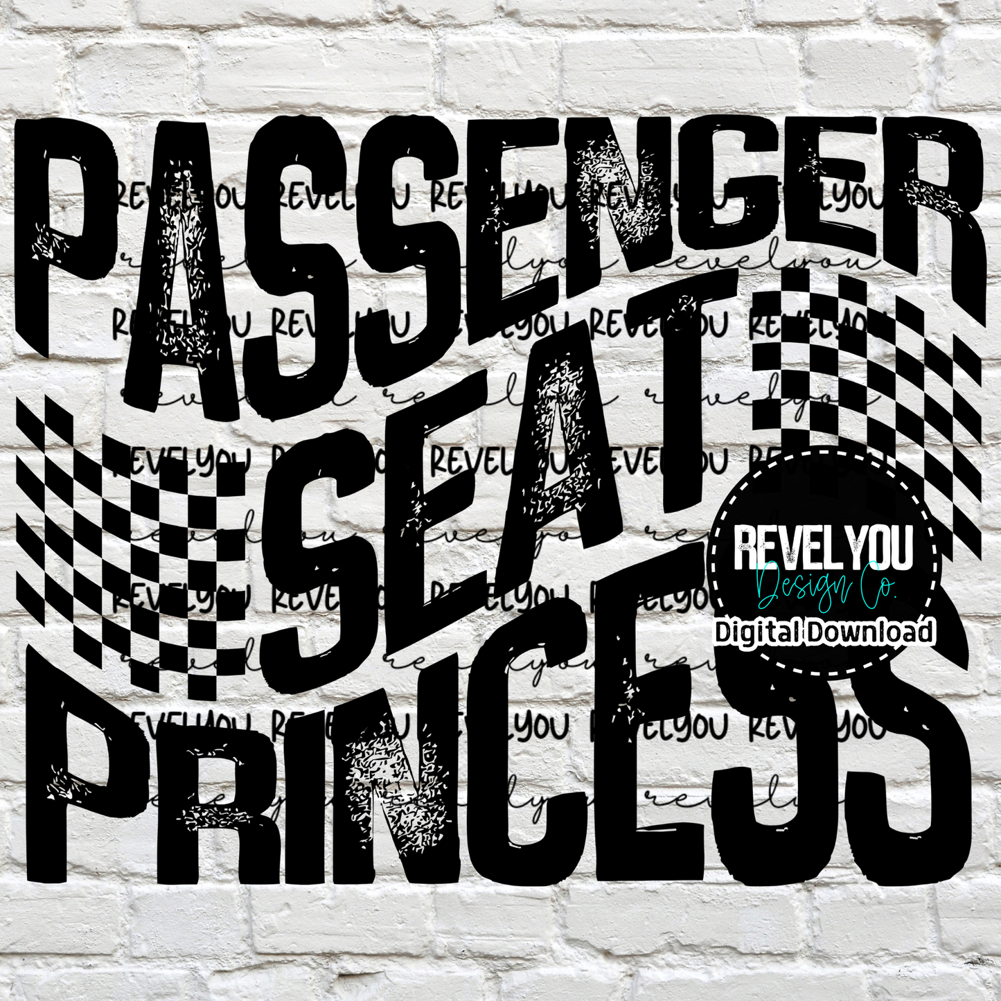 Passenger Seat Princess Black Wave - PNG