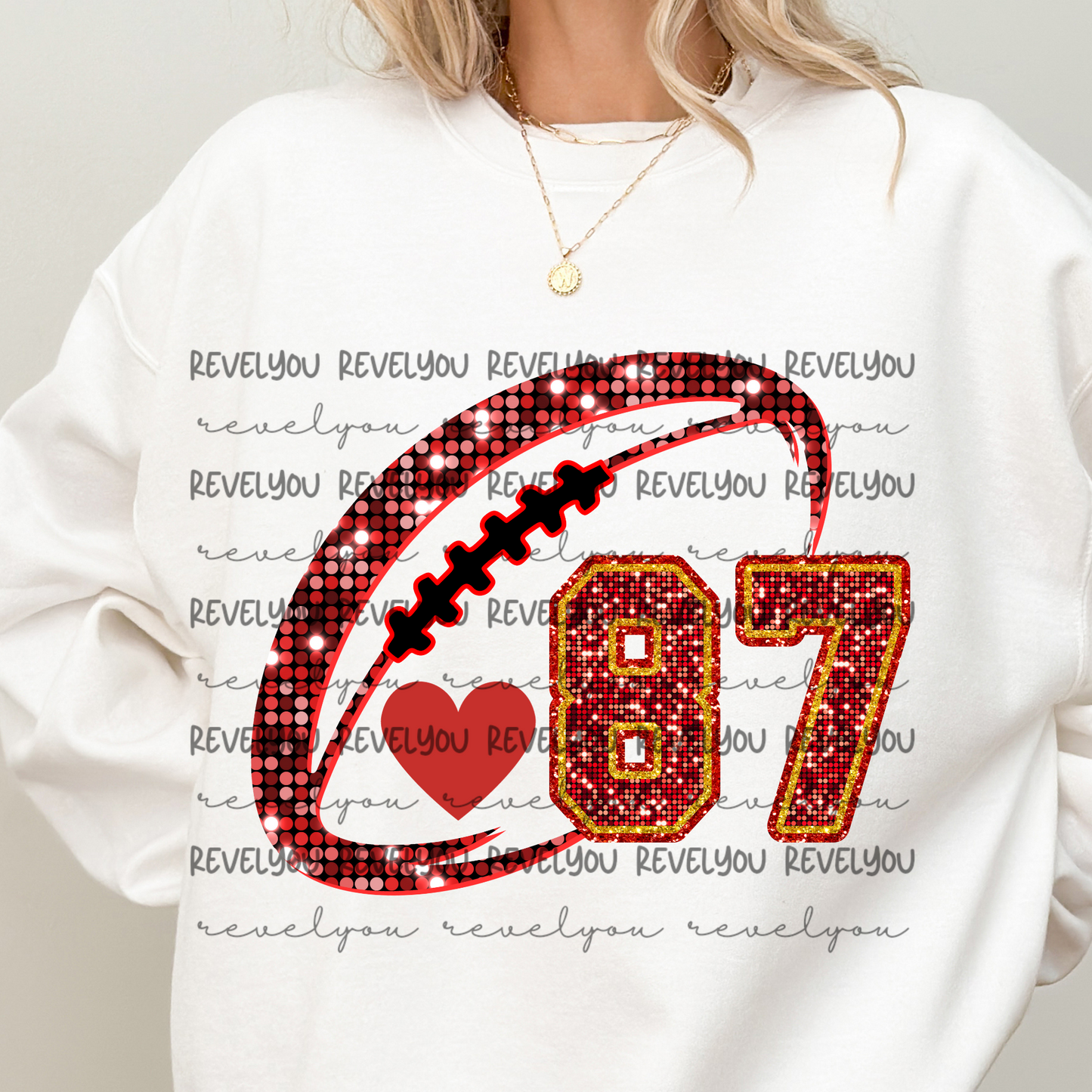 85 Faux Glitter Football - PNG