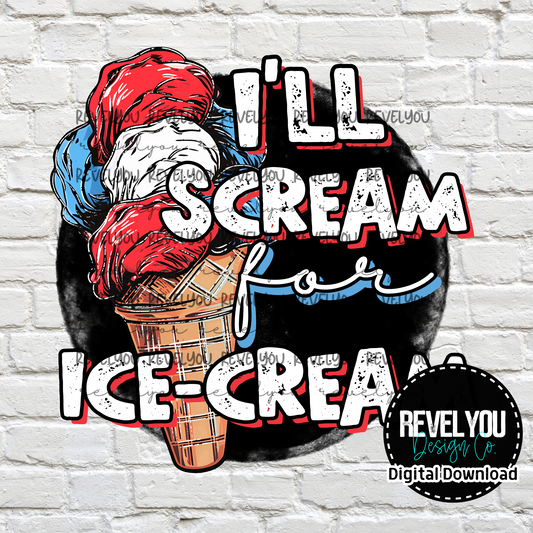 I'll Scream For Ice-Cream  - PNG