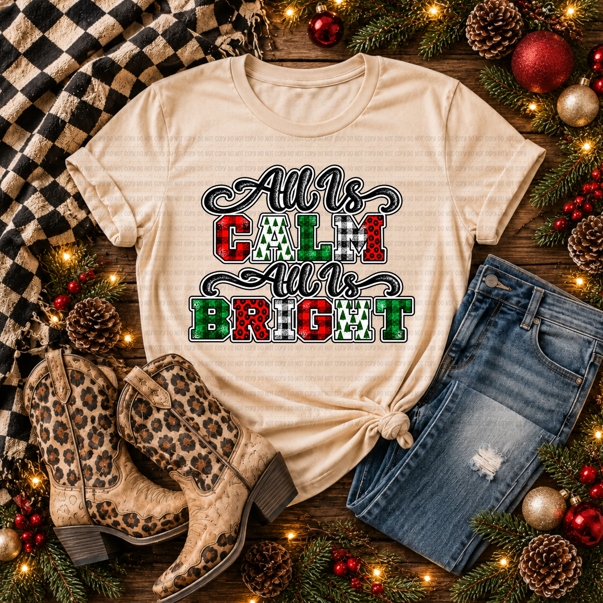 All Is Calm All Is Bright - PNG
