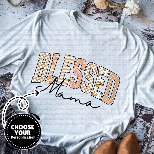 Blessed Title Black Word- Customize Yours - PNG
