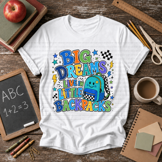 Big Dreams Little Backpacks Blue - PNG