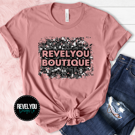 Branded Faux Sequin Branded Logo - PNG