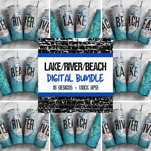 Lake/River/Beach Tumbler Bundle - Digital PNGs