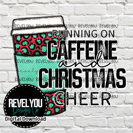 Caffeine Christmas Cheer Red Cup - PNG
