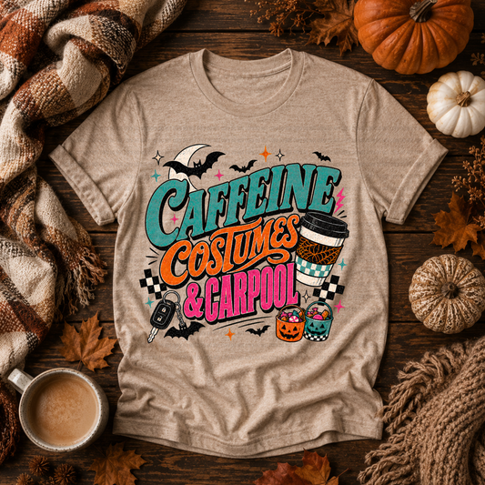 Caffeine, Costumes, & Carpool - PNG
