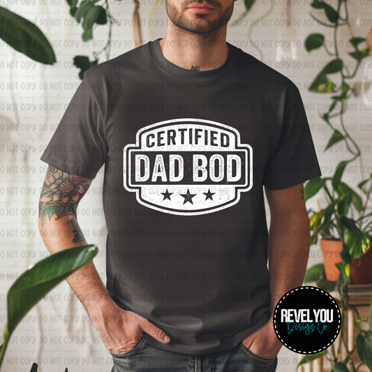 Certified Dad Bod Black/White Set - PNG