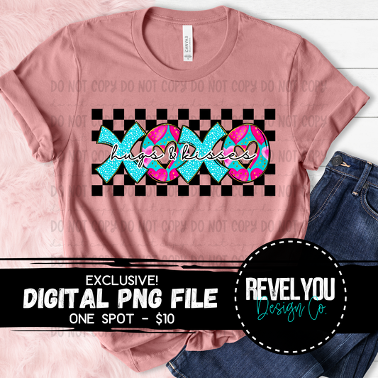 HUGS & KISSES CHECKER - PNG *EXCLUSIVE* ONE SPOT