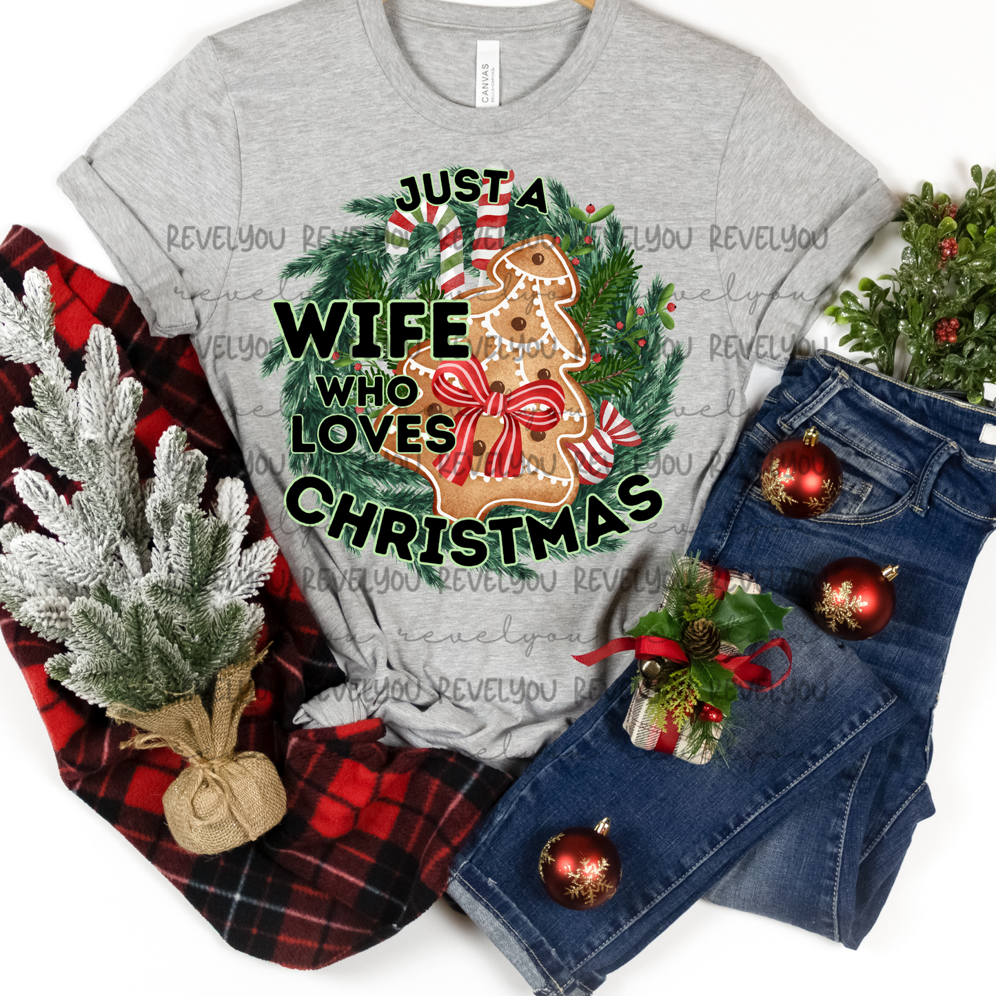 Just A Wife Who Loves Christmas - PNG