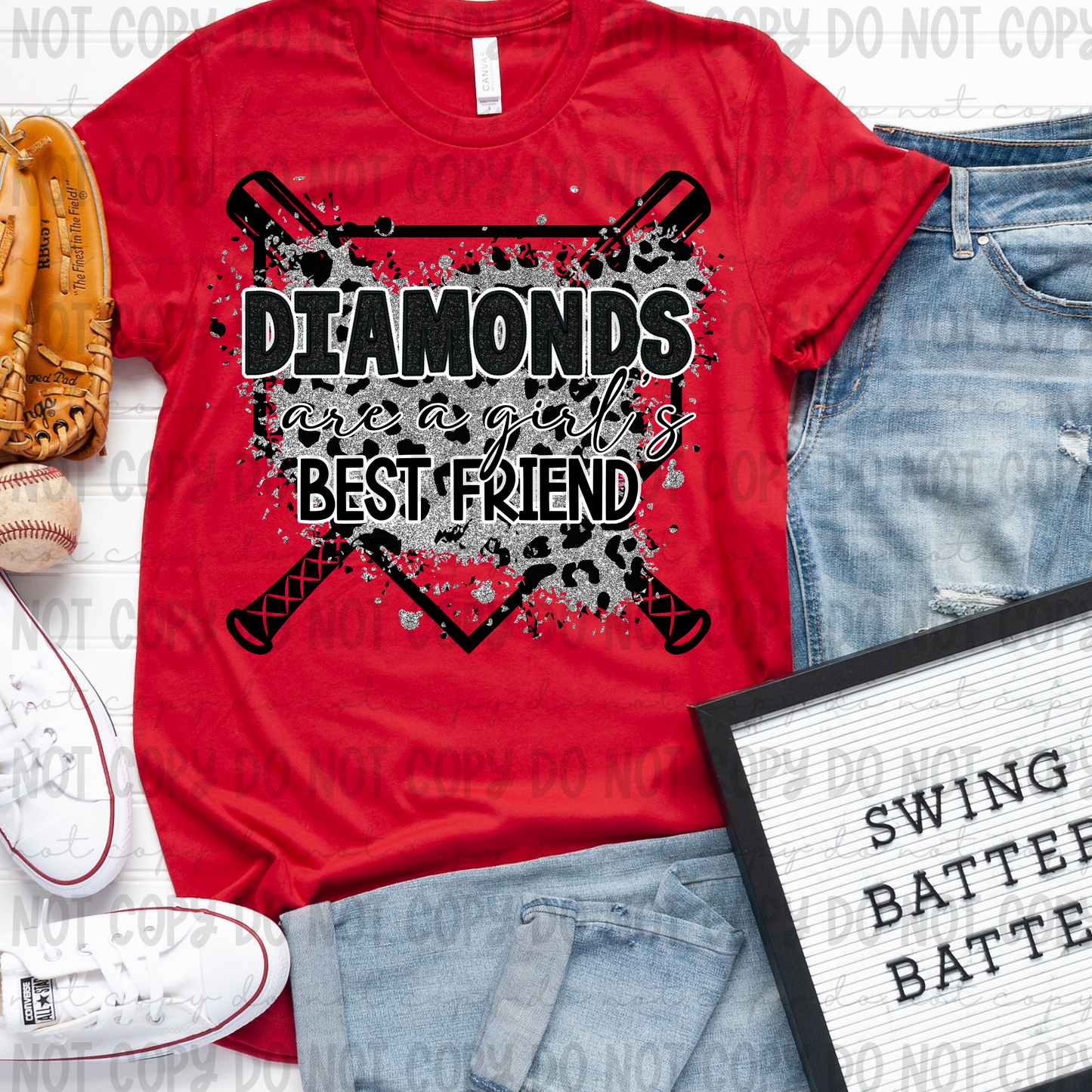 Diamonds Are A Girl's Best Friend Faux Glitter Silver - PNG