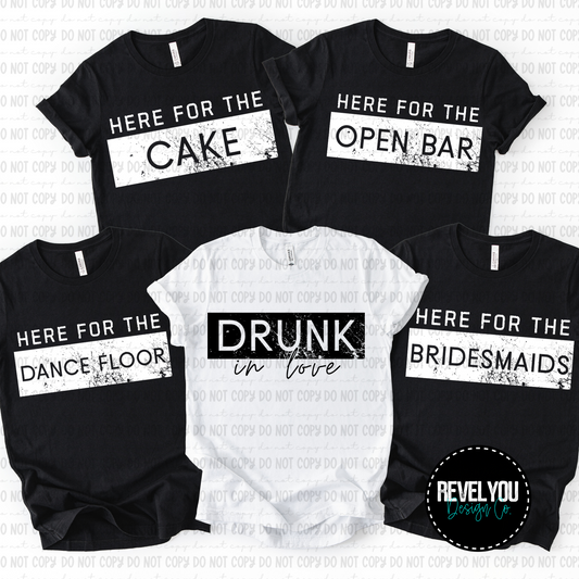 Drunk In Love Set - Black White Versions - PNG