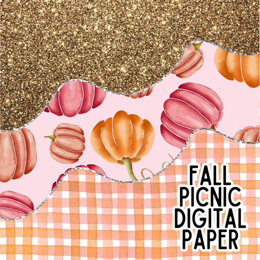 Fall Picnic Digital Paper