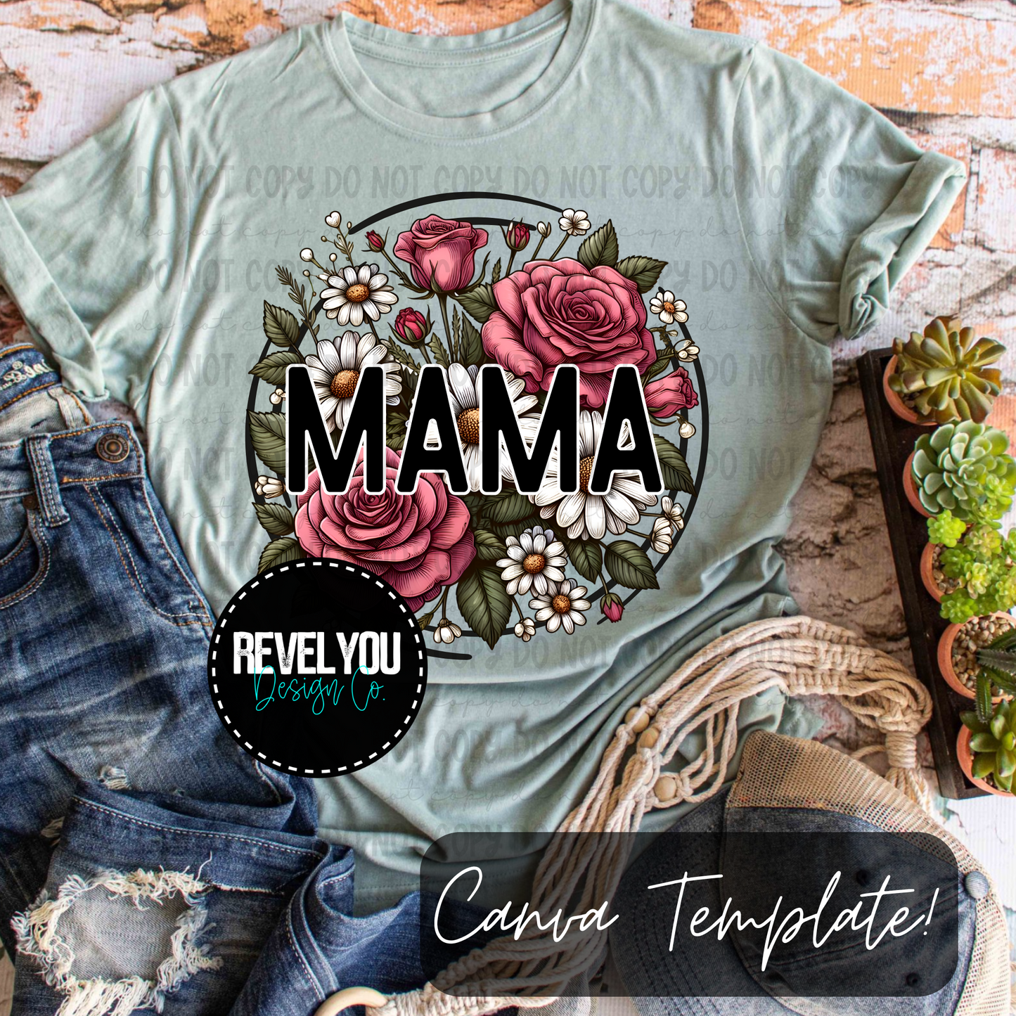 Floral Circle Titles Template - REQUIRES CANVA PRO