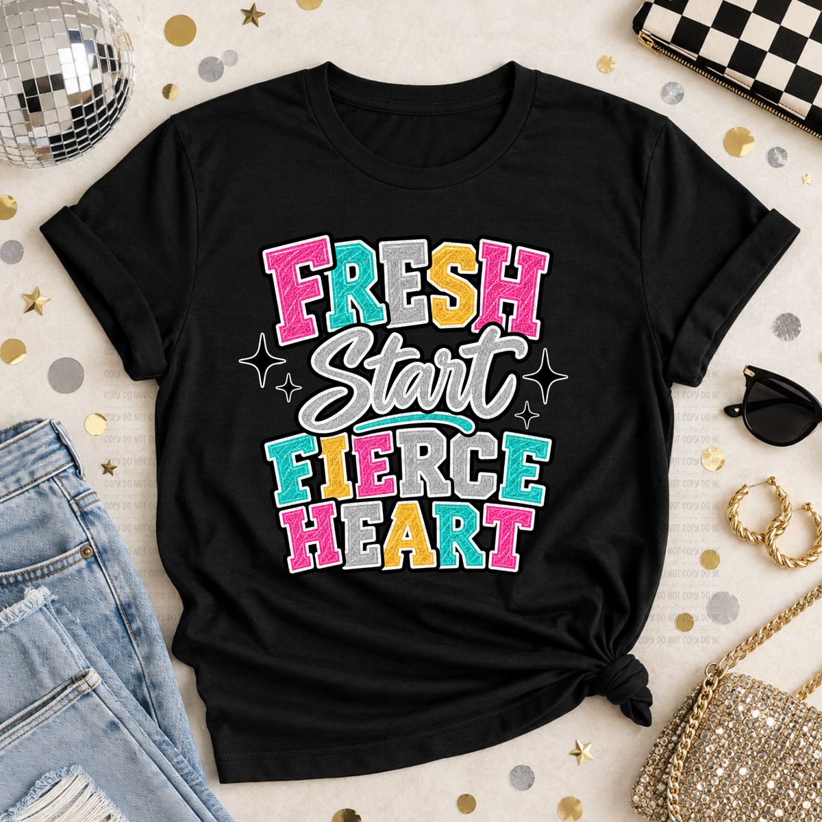 Fresh Start Fierce Heart - PNG