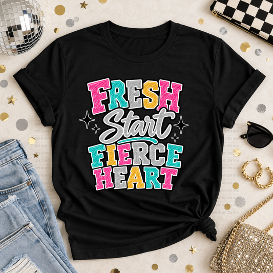 Fresh Start Fierce Heart - PNG