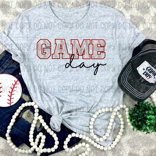 Game Day Faux Glitter Black Script 2 - PNG