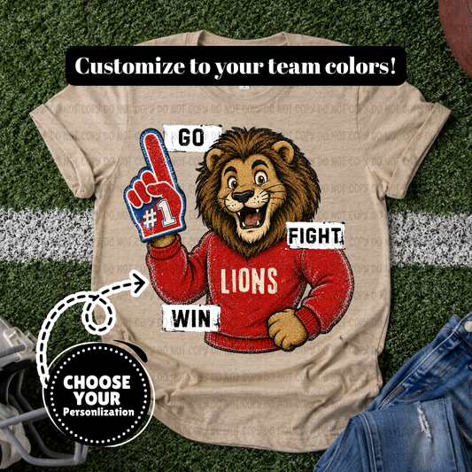 Go Fight Win Mascot - Custom Mascot & Colors