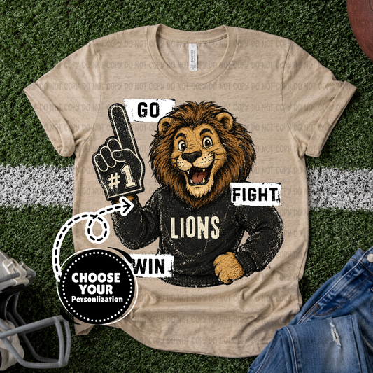Go Fight Win Mascot - Custom AS PICTURED JUST MASCOT CHANGE
