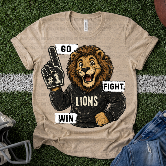 Go Fight Win Lions - PNG