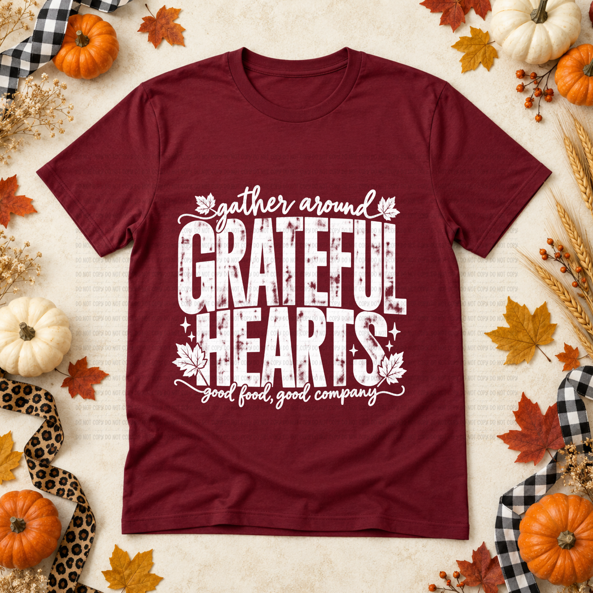 Grateful Hearts Black/White - PNG