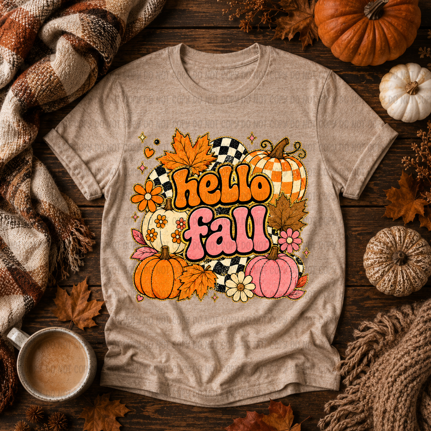Hello Fall Retro Pumpkins