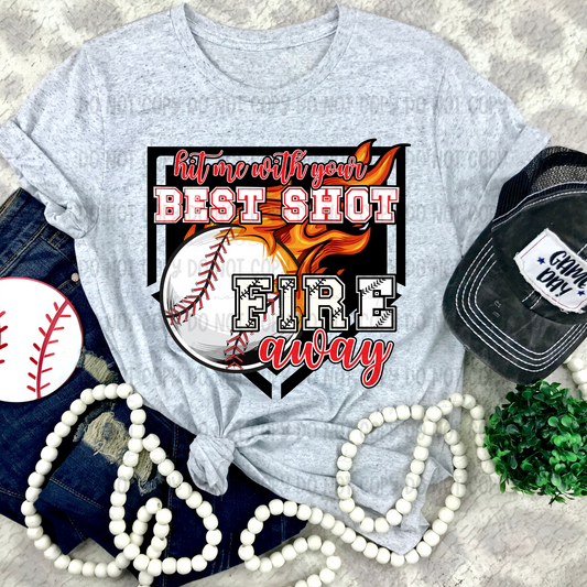 Hit Me With Your Best Shot Baseball Plate - PNG