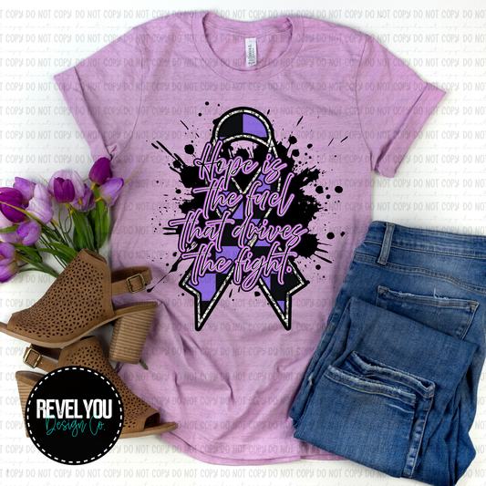 Hope is the Fuel Purple - PNG