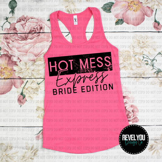 Hot Mess Express Bride Edition - Black White Set - PNG