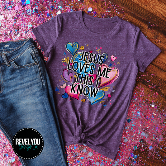 Jesus Loves Me Heart Collage