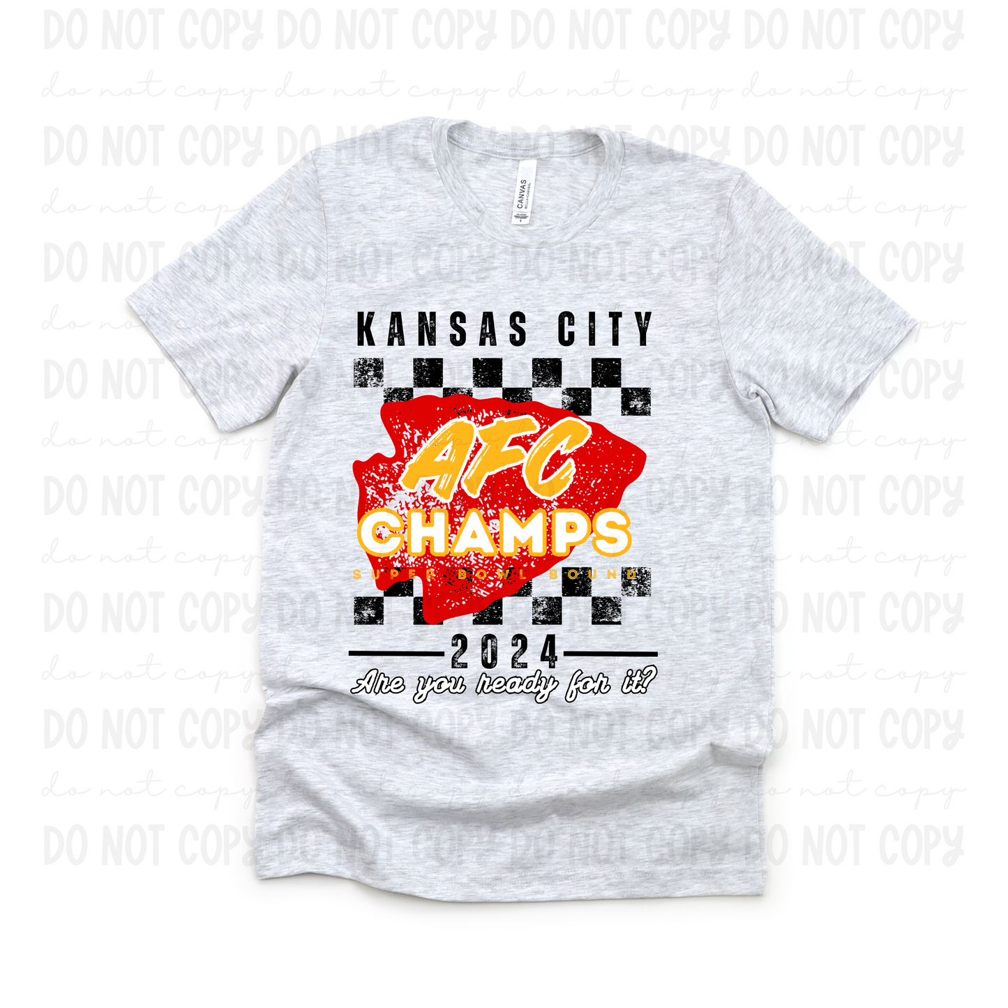 KC AFC Champs 2024 Black Checker Are You Ready For It