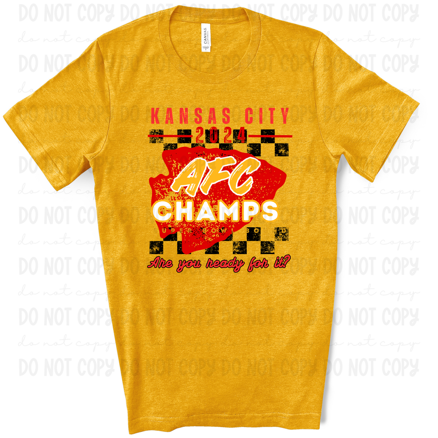 KC AFC Champs 2024 Black Checker Are You Ready For It Red