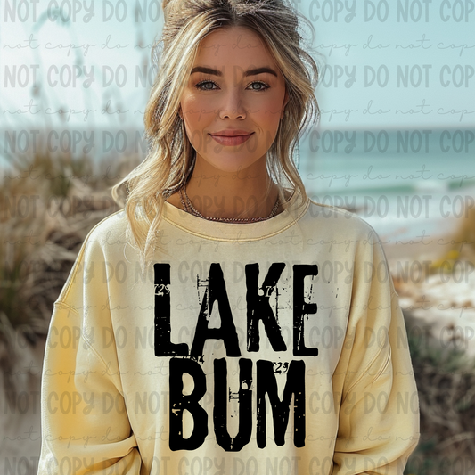 Lake Bum 11" Black Screen Print Transfer