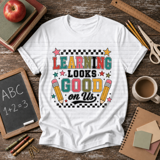 Learning Looks Good On Us  - PNG