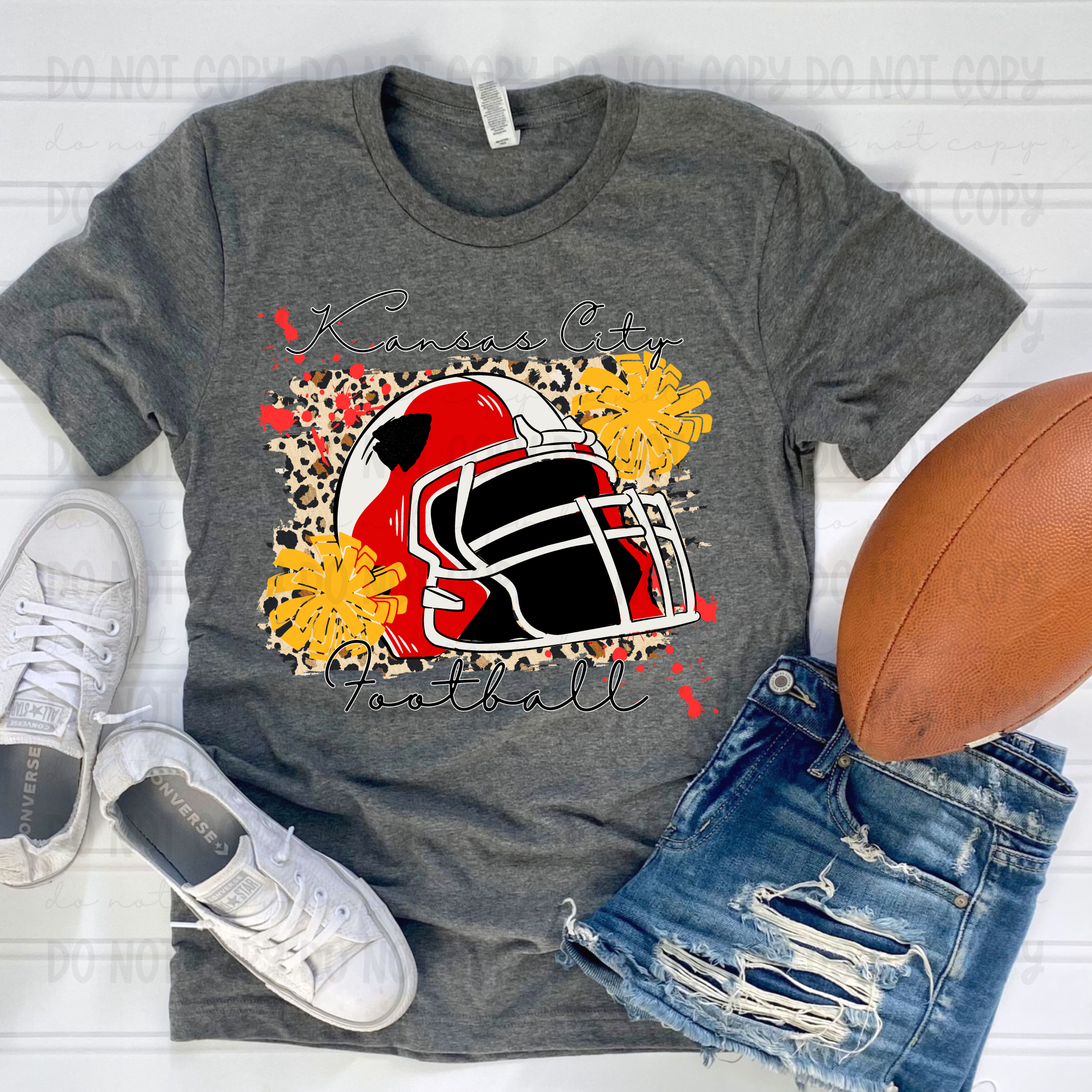 Leopard Helmet KC Footbal Script – RevelYOU Boutique