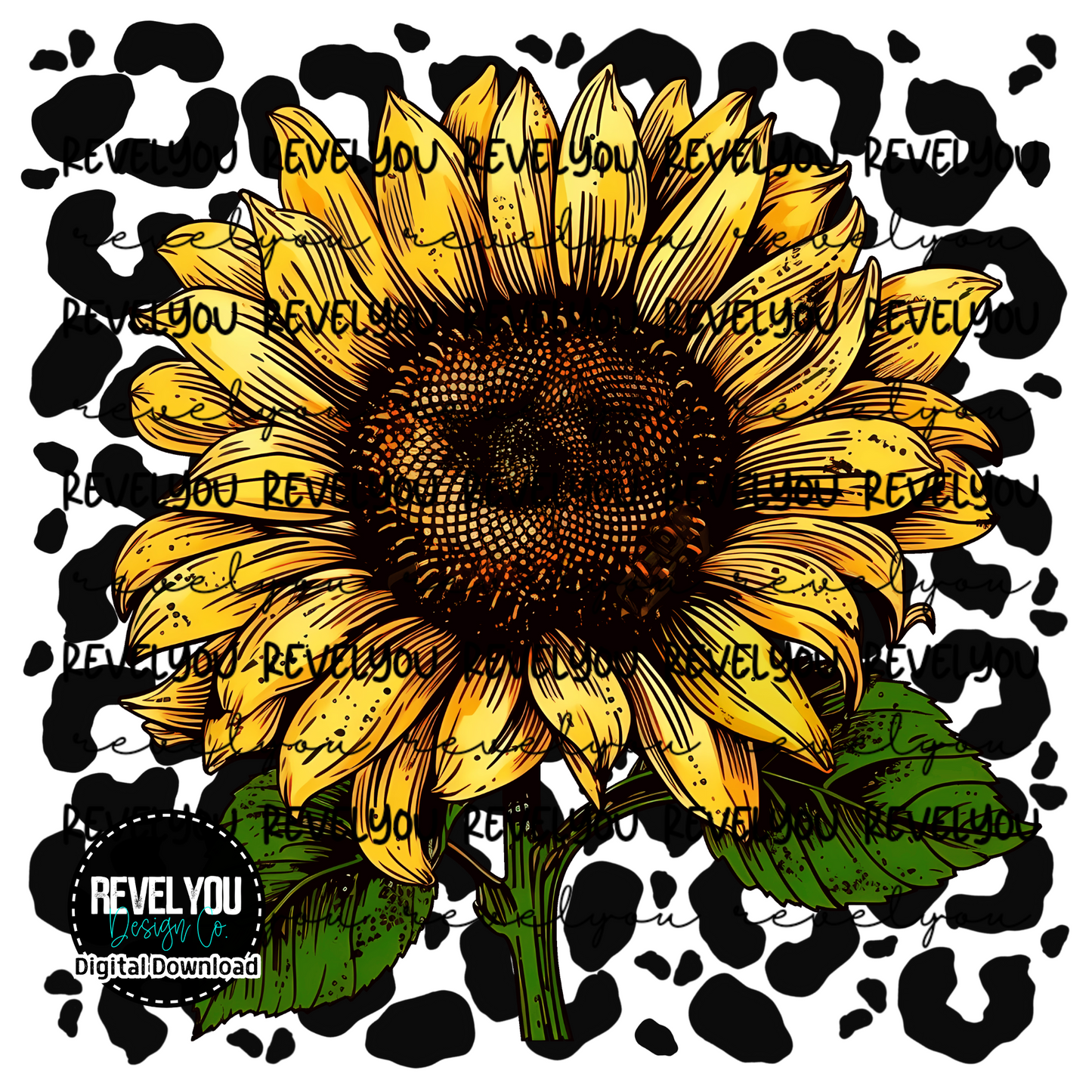 Leopard Sunflower - PNG