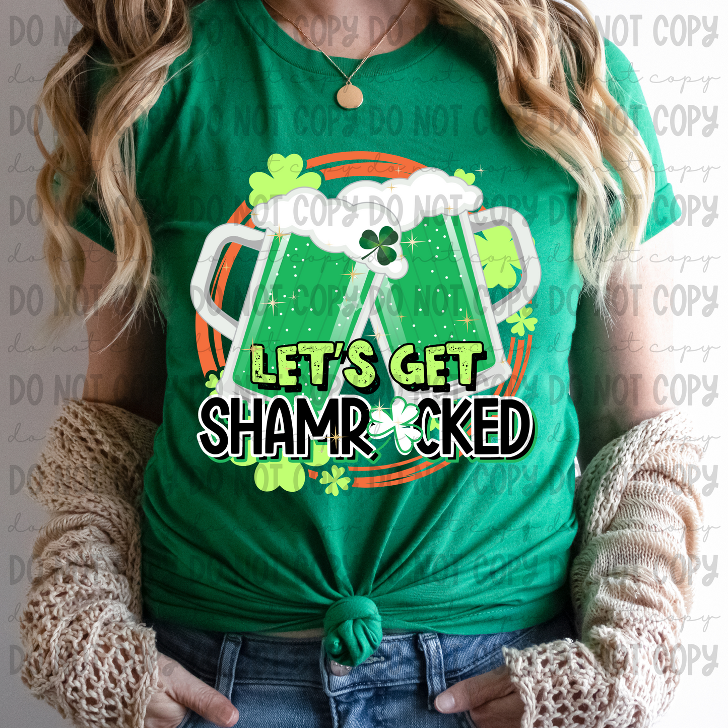 Lets's Get Shamrocked Sparkles - PNG