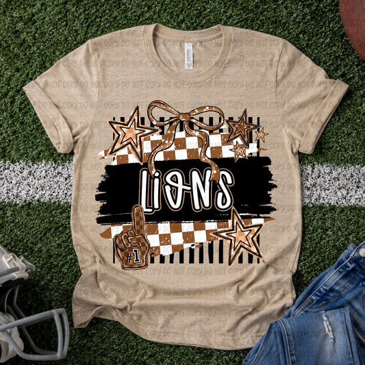 Retro Lions - PNG