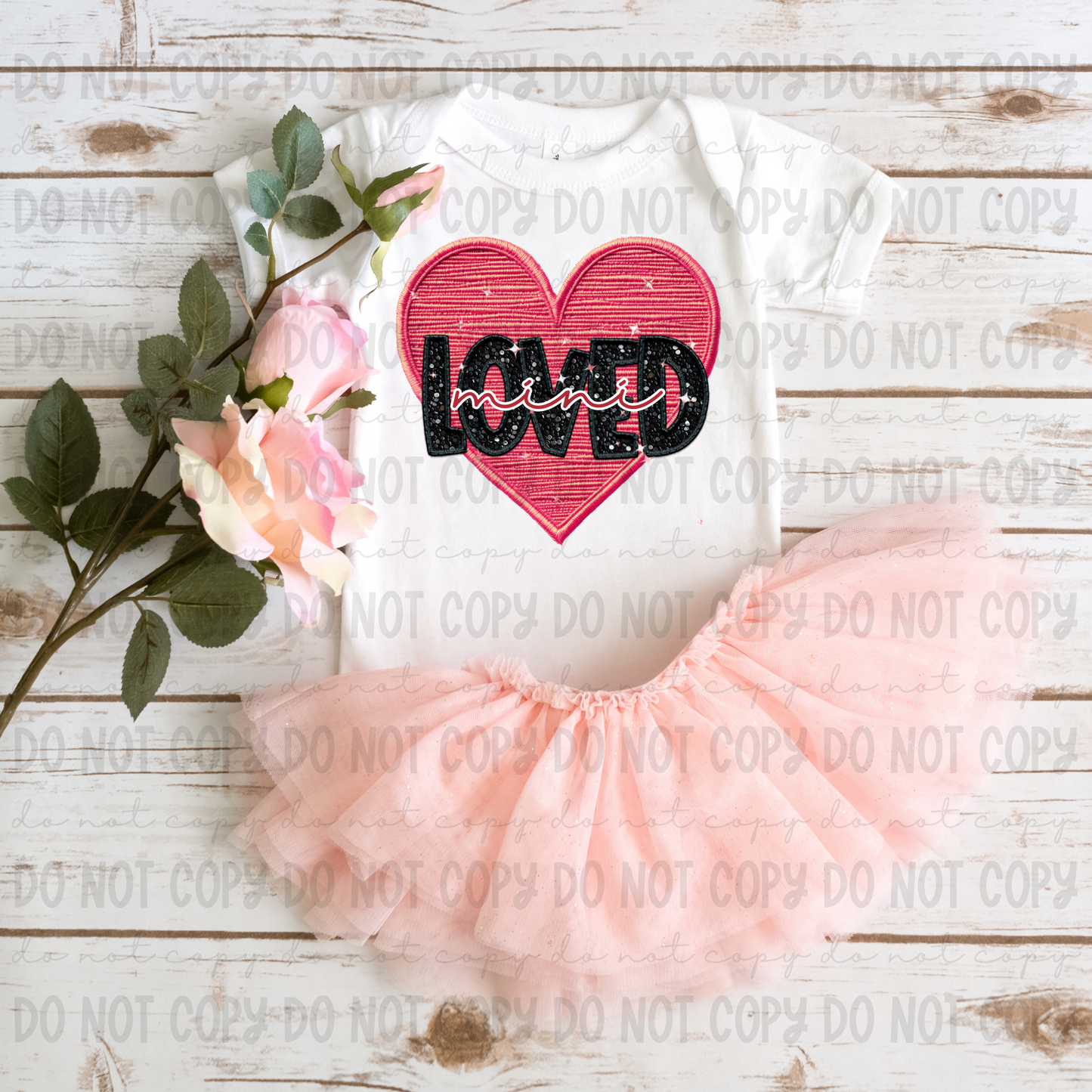 Loved Mimi Sequin Embroidery Heart - PNG