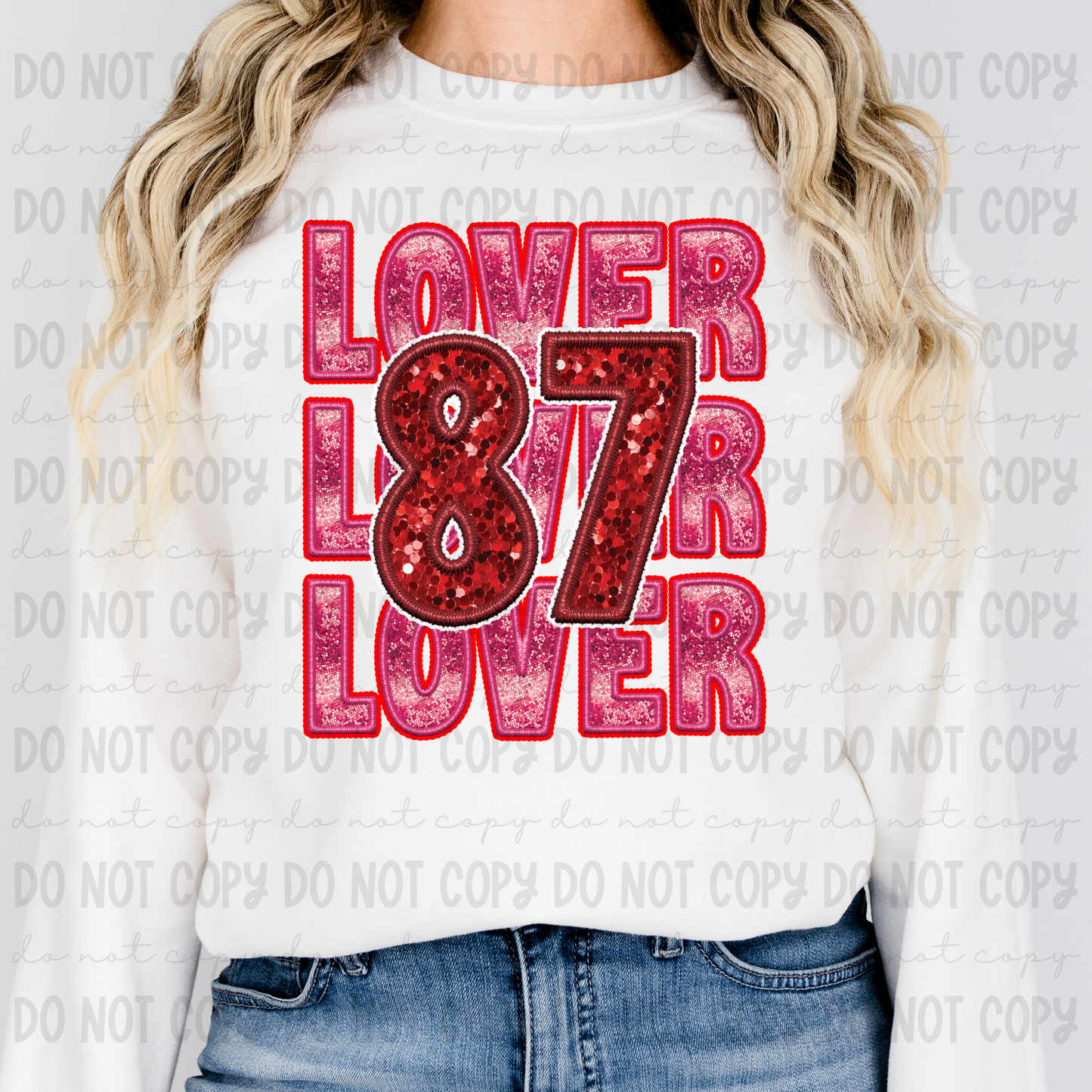 Love Stack 87 Pink Sequin Embroidery - PNG