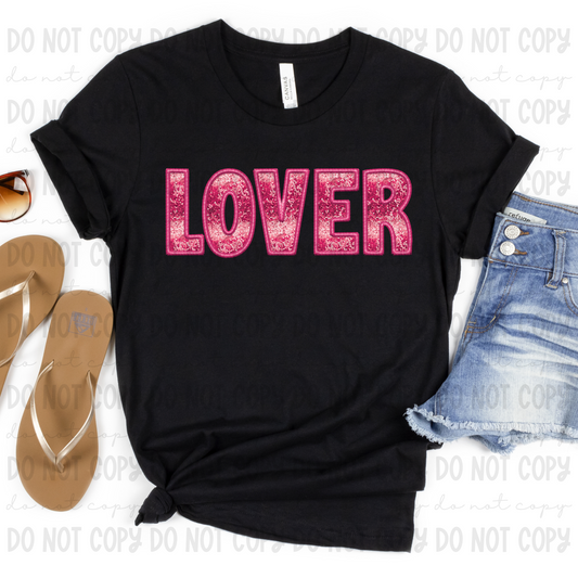 Lover Pink Sequin Embroidery - PNG